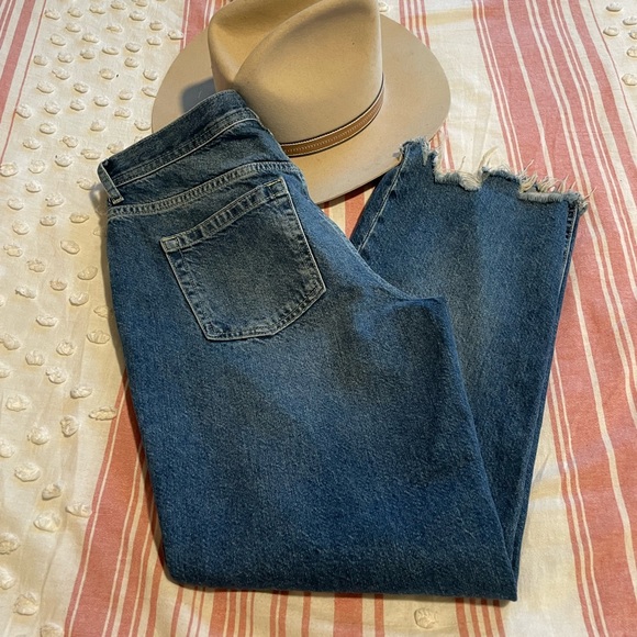 Womens We the Free Jeans distressed cropped straight leg 29 - Picture 2 of 5